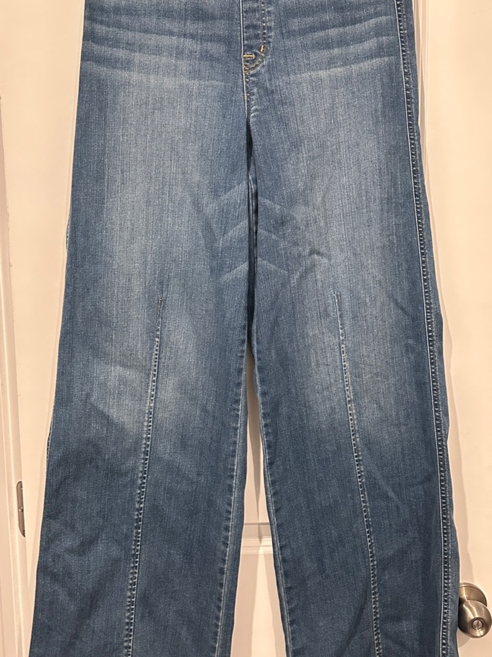 SPANX Vintage Indigo Seam Front Wide-Leg Flare Jeans
